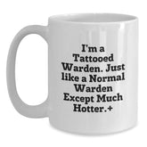 Warden Gifts Funny White Coffee Mugs for Birthday, Unique Gifts from Friends to Warden, for Warden Lovers, Hot and Humorous - Main